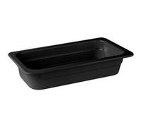 Plat en Mélamine Noir GN 1/3 H 65 à 100 mm Pujadas Noir G