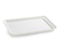 Plat en Plexiglas rectangulaire avec coins arrondis Blanc 305x210x17mm