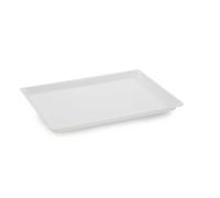 Plat en Plexiglas rectangulaire avec coins arrondis Blanc 360x250x17mm