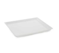 Plat en Plexiglas rectangulaire avec coins arrondis Blanc 380X300X17mm
