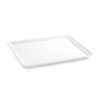 Plat en Plexiglas rectangulaire avec coins arrondis Blanc 410x305x17mm