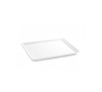 Plat en Plexiglas rectangulaire avec coins arrondis Blanc 420x305x17mm
