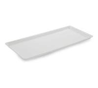 Plat en Plexiglas rectangulaire avec coins arrondis Blanc 565x270x17mm