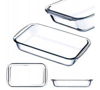 Plat en verre résistant à la chaleur - KADAX - Petit rectangulaire - 2,2 L - Verre borosilicaté - Compatible four