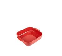 - Plat four céramique carré rouge 28 cm - 11'