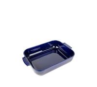 - Plat four céramique rectangle bleu profond 40 cm - 16'