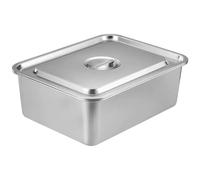 Plat gastronorme en acier inoxydable 304 avec couvercle, grand plat à lasagnes 36,1 x 26,9 x 7,1 cm, grand plat à gratin en acier inoxydable pour cuisson, pâtisserie et four