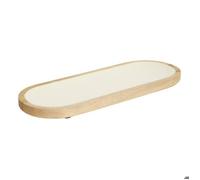 Secret de Gourmet - Plat de Présentation en Bois "Inaya" 40cm Blanc Blanc