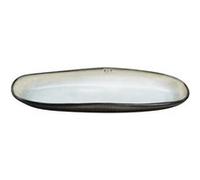 Plat long Shadow nacre grand modèle 23cm - Medard De Noblat - Marron - Grès Grès émaillé G