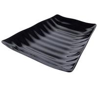 Plat Mélaminé Noir Ondulé Rectangulaire