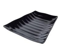 Plat Mélaminé Noir Ondulé Rectangulaire