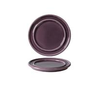 Plat multi-usage en céramique arc-en-ciel pour la maison personnalité exquise et plat pratique violet
