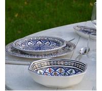 Plat octogonal Bakir bleu - L 25 cm