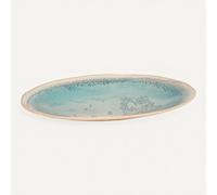 Plat ovale 40x32 cm PIA Bleu / Beige