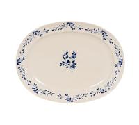 Plat ovale appoline bleu 42x30 cm