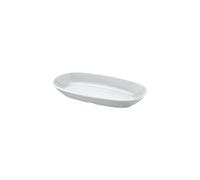 Plat ovale, aspect porcelaine, mélamine pure - L.14 x l.25 x h.3 cm