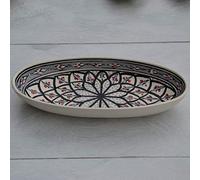 Plat ovale Bakir gris - L 30 cm