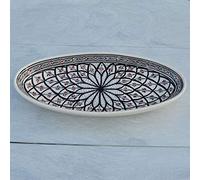 Plat ovale Bakir gris - L 40 cm