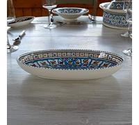 Plat ovale Bakir turquoise - L 24 cm