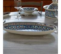 Plat ovale Bakir turquoise - L 40 cm