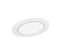 Table Passion Plat ovale Boréalis en porcelaine gris 35 cm