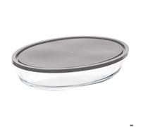 Paris Prix Plat ovale en verre avec couvercle 30 x 21 cm