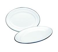 Plat Ovale Email Blanca 35 X 24 Cm