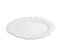 Plat ovale en faïence blanche 42x0.1x30cm Blanc