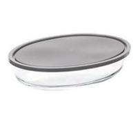 Paris Prix Plat ovale en verre avec couvercle 30 x 21 cm