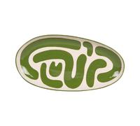 Plat ovale Lulli vert 41x21 cm