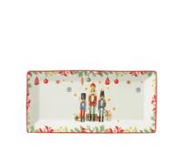 Plat rectangle en céramique blanc 33.2x16.2x2.5 cm