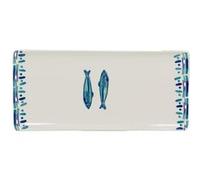 Plat rectangle Kyanos 35x16 cm - Table Passion - Bleu - Faïence