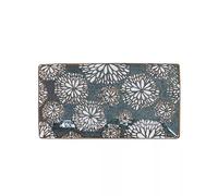 Plat rectangulaire cake 29x16 Penjab brun n°1 Fleurs