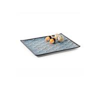 Plat Rectangulaire en Mélamine Motifs Bleus Océans 325 x 175 mm