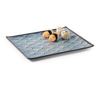 Plat Rectangulaire en Mélamine Motifs Bleus Océans 325 x 175 mm