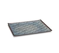 Plat Rectangulaire en Mélamine Motifs Bleus Océans 530 x 325 mm