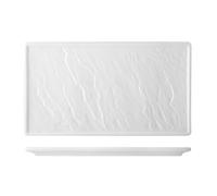 Plat Rectangulaire En Porcelaine, 31x17 Cm, Blanc H&H