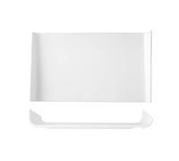 Plat Rectangulaire En Porcelaine, 35x21 Cm, Blanc H&H