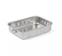 Plat rectangulaire haut acier inox 18/10 anti adhérent 20x14