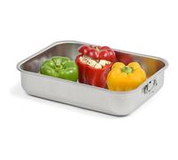 Plat rectangulaire haut Inox Anti-Adhérent 45x32