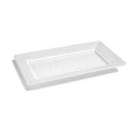 Plat Rectangulaire Mélamine Blanc L 35,8 à 71 cm