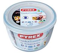 Pyrex Récipient plat rond Cook & Freeze 1,1 L Verre transparent