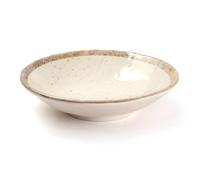 Plat rond élégant en mélamine, 21,3 x 7,8 cm. Idéal pour servir des salades ou des collations. Conçu pour : réunions, fêtes, et usage quotidien.
