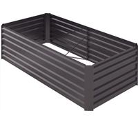 Plate-bande surélevée en acier, parterre de plantes, cadre froid, parterre de jardin, bac à fleurs, enfichable, bac à plantes, pot de fleurs, parterre de légumes, 180 x 90 x 60 cm pour jardin, balcon,