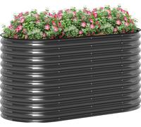 Plate-bande surélevée en acier, parterre de plantes, cadre froid, parterre de jardin, empilable, bac à fleurs, bac à plantes enfichable, 160 x 80 x 80 cm, potager pour jardin, balcon, terrasse, pot de