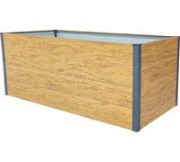 Plate-bande surélevée galvanisée 180 × 70 × 76 cm, décor bois