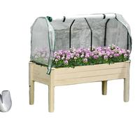 Plate-bande surélevée, matériau en bois, dimensions 1,20 m x 0,60 m x 0,60 m, compatible avec différents types de légumes, offre des conditions de croissanes, matériaux non toxiques