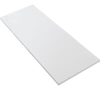 Plate de vasque 120x1,2x52,5 cm, finition mate, blanc, en résine minérale