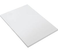 Plate de vasque 80x1,2x52,5 cm, finition mate, blanc, en résine minérale