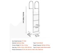 Plate-forme d'accès, marches antidérapantes, conception modulaire, 4 marches